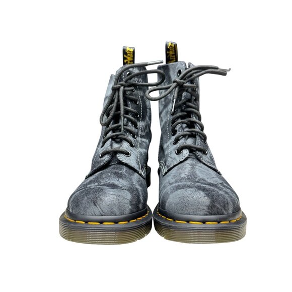 Dr. Martens 1460 Pascal Tie Dye Suede Boots Women's Black/Charcoal, Size 8 NWOB - Picture 4 of 10